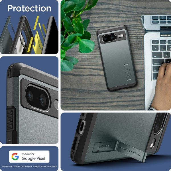 Spigen Google Pixel 8 Skal Tough Armor Abyss Green