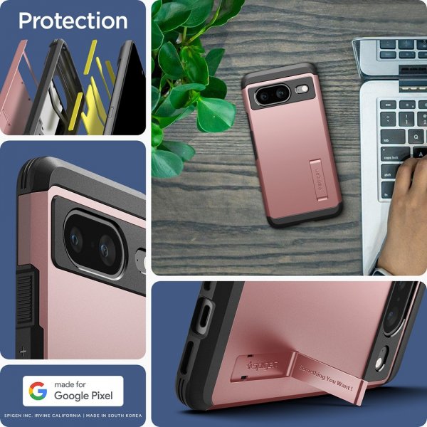 Spigen Google Pixel 8 Skal Tough Armor Rose Gold