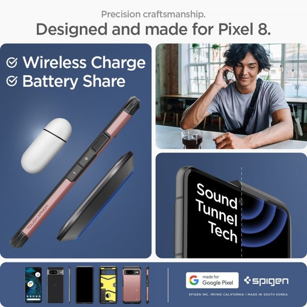 Spigen Google Pixel 8 Skal Tough Armor Rose Gold