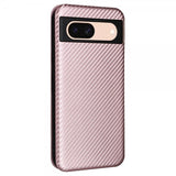 Google Pixel 8a Fodral Kolfibertextur Roseguld