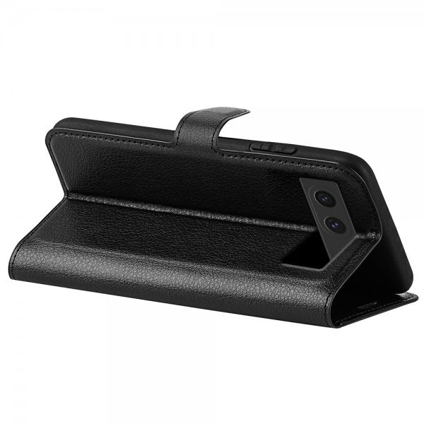 Google Pixel 8a Fodral Litchi Svart