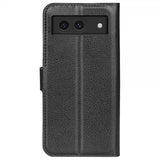 Google Pixel 8a Fodral Litchi Svart