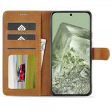 Lc.Imeeke Google Pixel 8a Fodral med Kortfack Stativfunktion Brun