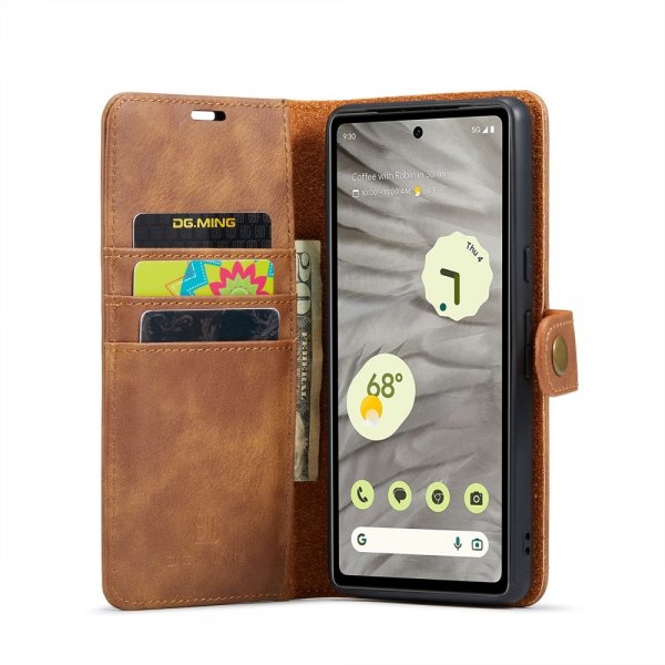 Dg.Ming Google Pixel 8a Fodral med Löstagbart Skal Brun