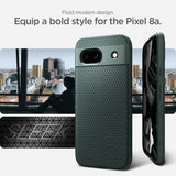 Spigen Google Pixel 8a Skal Liquid Air Abyss Green