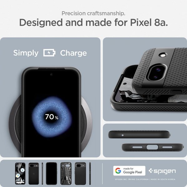 Spigen Google Pixel 8a Skal Liquid Air Matte Black