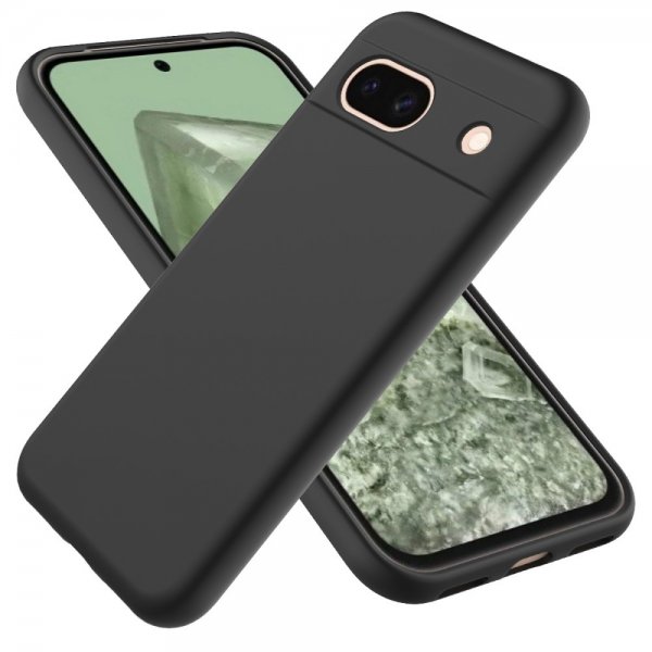 Google Pixel 8a Skal med Strap Silikon Svart