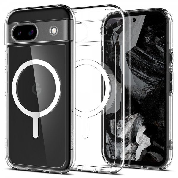 Spigen Google Pixel 8a Skal Ultra Hybrid Metal Ring MagFit Vit