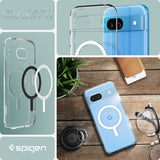 Spigen Google Pixel 8a Skal Ultra Hybrid Metal Ring MagFit Vit