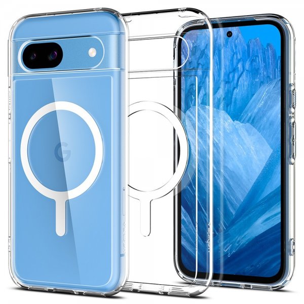 Spigen Google Pixel 8a Skal Ultra Hybrid Metal Ring MagFit Vit