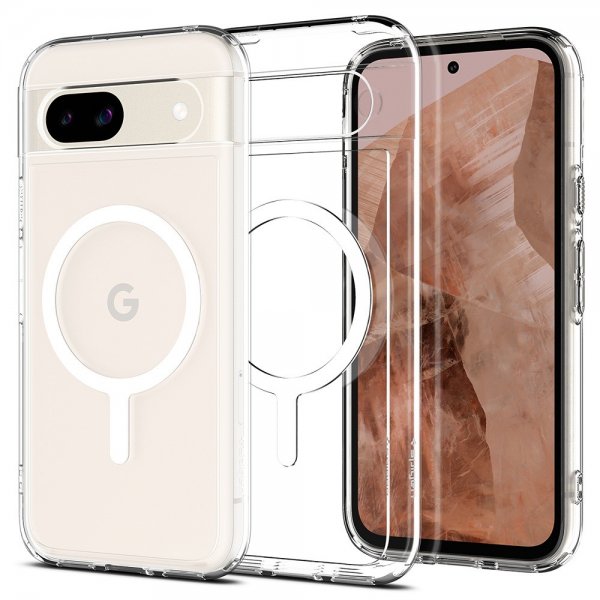 Spigen Google Pixel 8a Skal Ultra Hybrid Metal Ring MagFit Vit