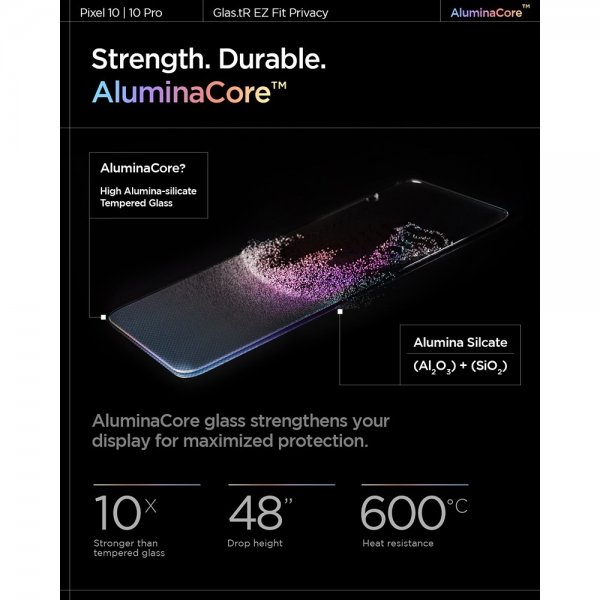 Spigen Google Pixel 9/9 Pro/Pixel 10/10 Pro Skärmskydd GLAS.tR EZ Fit Privacy 2-pack