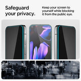 Spigen Google Pixel 9/9 Pro/Pixel 10/10 Pro Skärmskydd GLAS.tR EZ Fit Privacy 2-pack