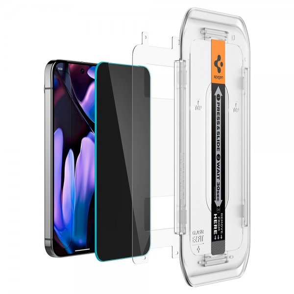 Spigen Google Pixel 9/9 Pro/Pixel 10/10 Pro Skärmskydd GLAS.tR EZ Fit Privacy 2-pack