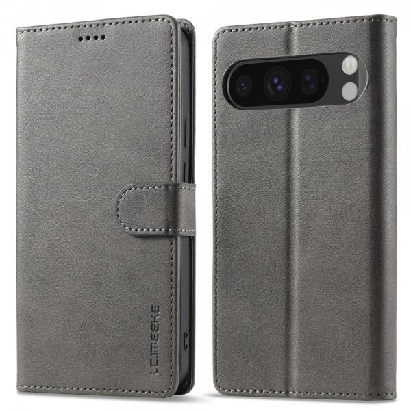 Lc.Imeeke Google Pixel 9/Pixel 9 Pro/Pixel 10/Pixel 10 Pro Fodral med Kortfack Grå