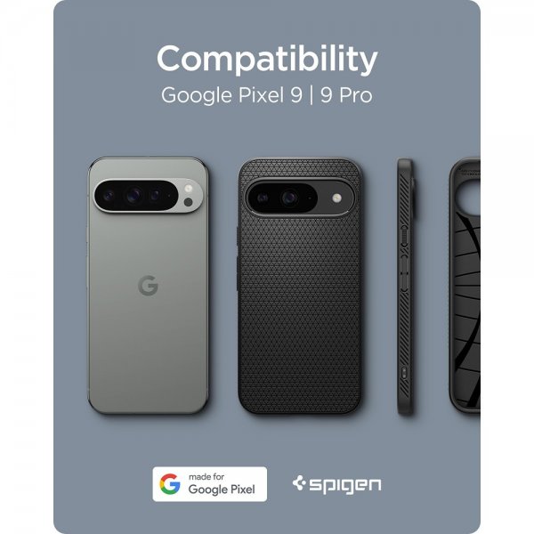 Spigen Google Pixel 9/Pixel 9 Pro Skal Liquid Air Matte Black