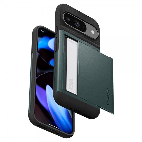 Spigen Google Pixel 9/Pixel 9 Pro Skal Slim Armor CS Abyss Green
