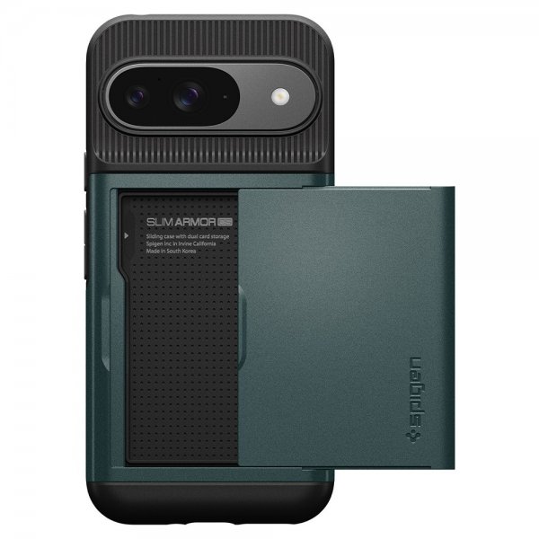 Spigen Google Pixel 9/Pixel 9 Pro Skal Slim Armor CS Abyss Green