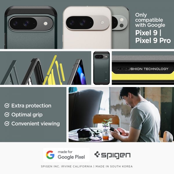 Spigen Google Pixel 9/Pixel 9 Pro Skal Tough Armor Abyss Green