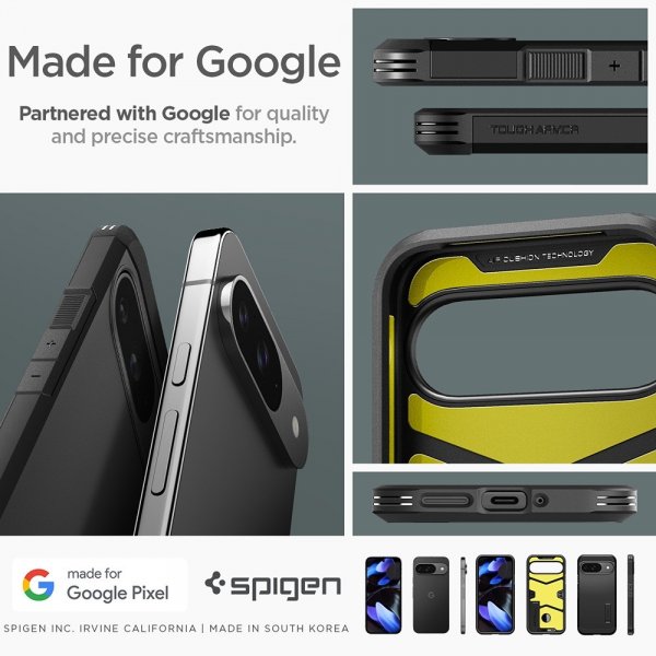 Spigen Google Pixel 9/Pixel 9 Pro Skal Tough Armor Svart