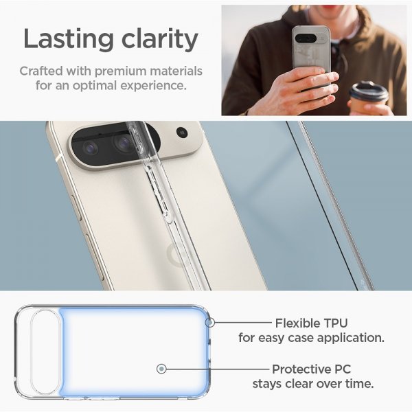Spigen Google Pixel 9/Pixel 9 Pro Skal Ultra Hybrid Crystal Clear