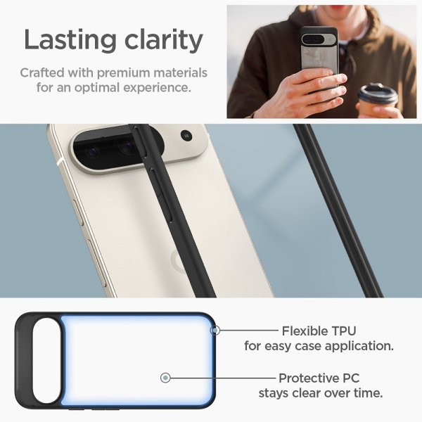 Spigen Google Pixel 9/Pixel 9 Pro Skal Ultra Hybrid Matte Black