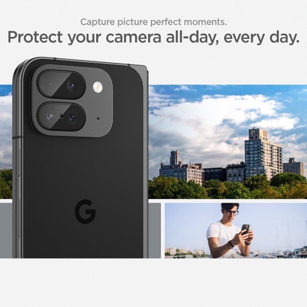 Spigen Google Pixel 9 Pro Fold Kameraskydd Glas.tR EZ Fit Optik 2-pack