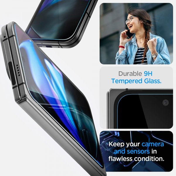 Spigen Google Pixel 9 Pro Fold Skärmskydd GLAS.tR EZ Fit 2-pack