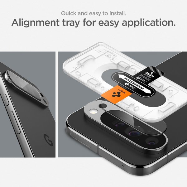 Spigen Google Pixel 9 Pro Kameraskydd Glas.tR EZ Fit Optik 2-pack