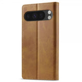 Lc.Imeeke Google Pixel 9 Pro XL Fodral med Kortfack Stativfunktion Ljusbrun