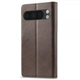 Lc.Imeeke Google Pixel 9 Pro XL Fodral med Kortfack Stativfunktion Mörkbrun