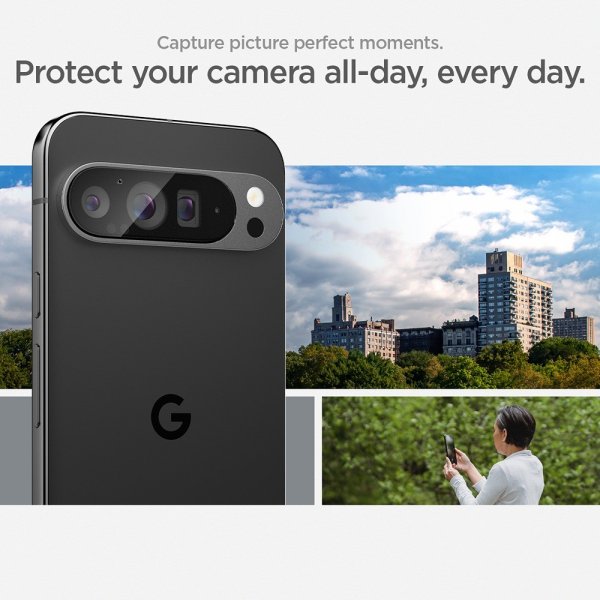 Spigen Google Pixel 9 Pro XL Kameraskydd Glas.tR EZ Fit Optik 2-pack
