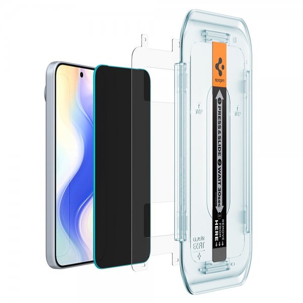 Spigen Google Pixel 9 Pro XL/Pixel 10 Pro XL Skärmskydd GLAS.tR EZ Fit Privacy 2-pack