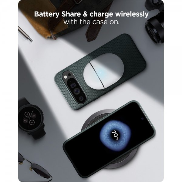 Spigen Google Pixel 9 Pro XL Skal Liquid Air Abyss Green