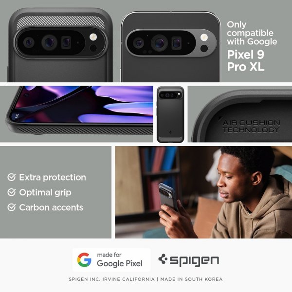 Spigen Google Pixel 9 Pro XL Skal Rugged Armor Matte Black