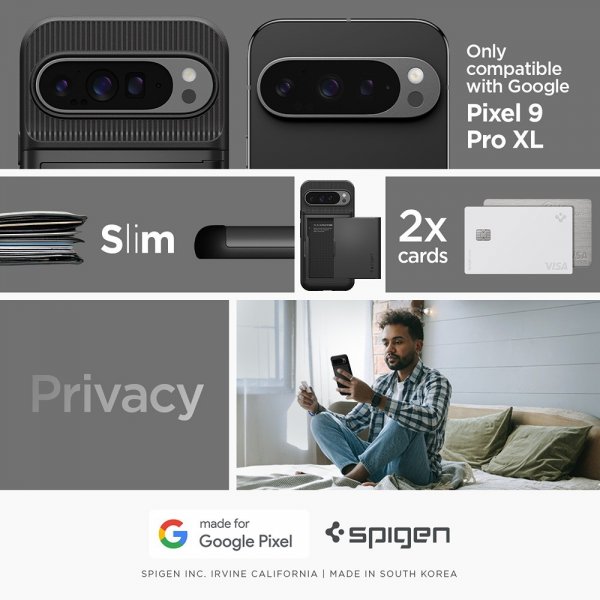 Spigen Google Pixel 9 Pro XL Skal Slim Armor CS Svart