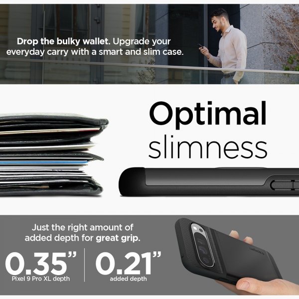 Spigen Google Pixel 9 Pro XL Skal Slim Armor CS Svart
