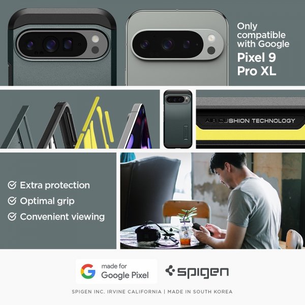 Spigen Google Pixel 9 Pro XL Skal Tough Armor Abyss Green