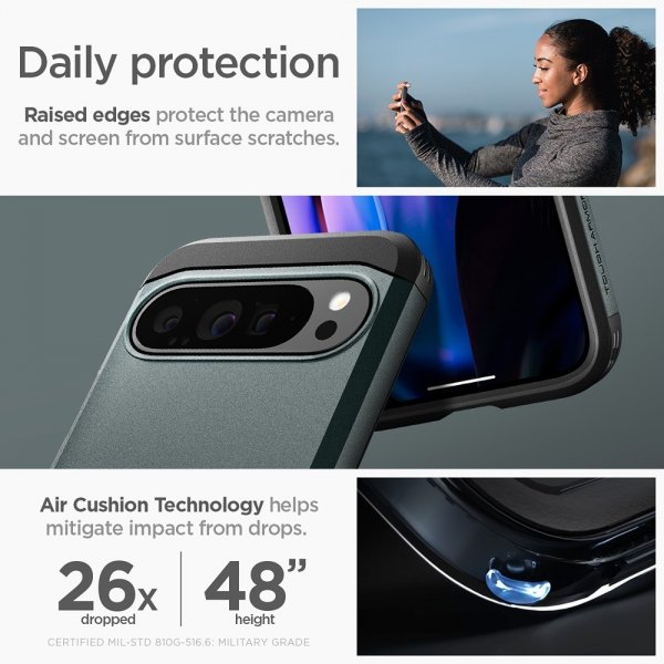 Spigen Google Pixel 9 Pro XL Skal Tough Armor Abyss Green