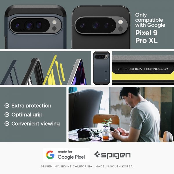 Spigen Google Pixel 9 Pro XL Skal Tough Armor Metal Slate