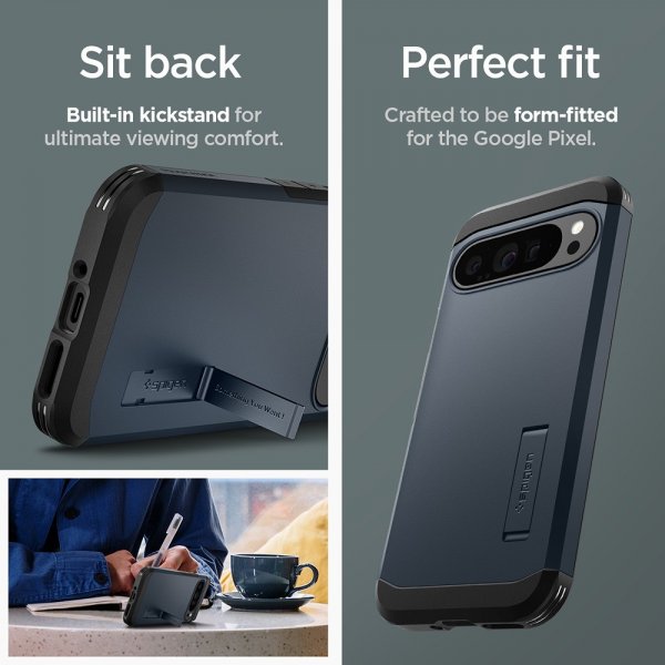 Spigen Google Pixel 9 Pro XL Skal Tough Armor Metal Slate
