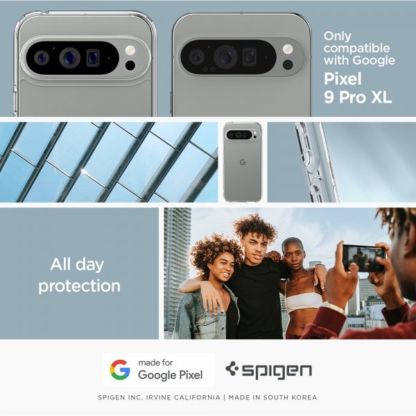 Spigen Google Pixel 9 Pro XL Skal Ultra Hybrid Crystal Clear