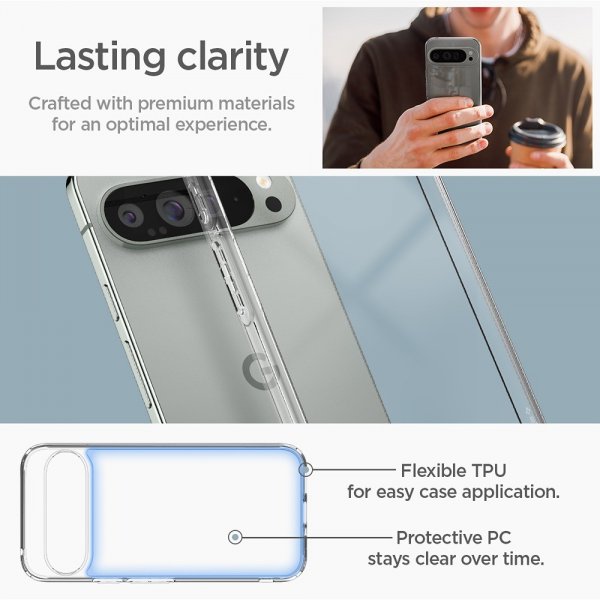 Spigen Google Pixel 9 Pro XL Skal Ultra Hybrid Crystal Clear