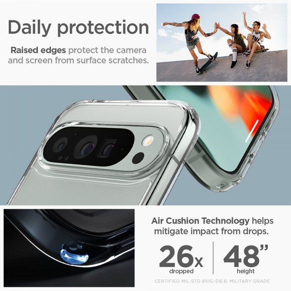 Spigen Google Pixel 9 Pro XL Skal Ultra Hybrid Crystal Clear