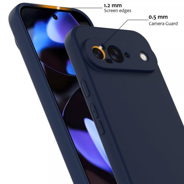 Google Pixel 9 Skal med Strap Silikon MagSafe Mörkblå