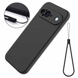 Google Pixel 9 Skal med Strap Silikon Svart