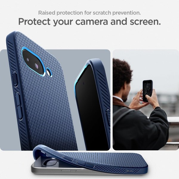 Spigen Google Pixel 9a Skal Liquid Air Navy Blue
