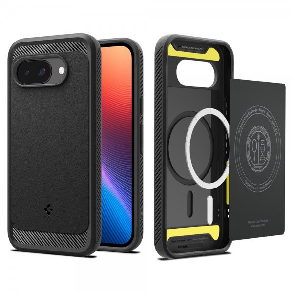 Spigen Google Pixel 9a Skal Rugged Armor MagFit Matte Black