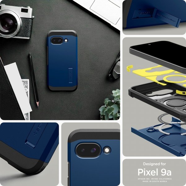 Spigen Google Pixel 9a Skal Tough Armor MagFit Navy Blue