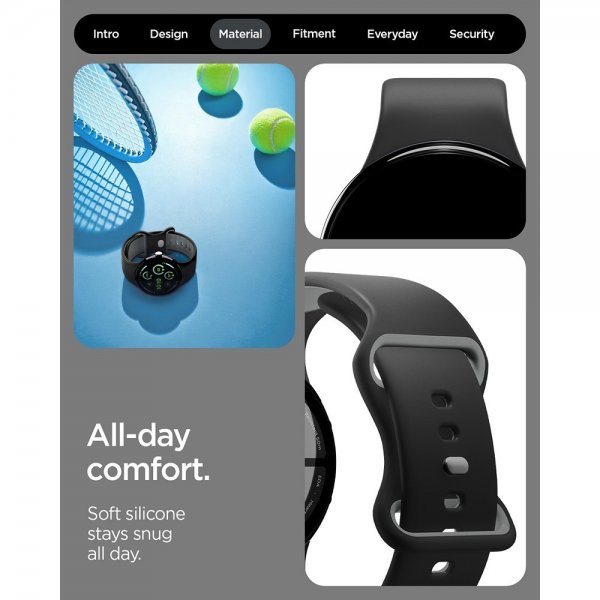 Spigen Google Pixel Watch 1/2/3/4 41mm Armband Nano Pop Black Sesame